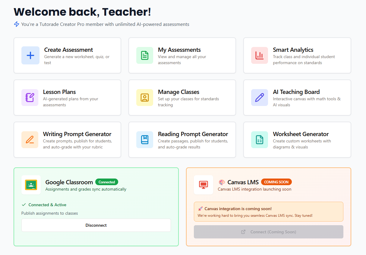 Tutorade Creator – AI Tools for Teachers